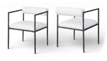 Load image into Gallery viewer, Axis - Linen Textured Cream Fabric Upholstered Dining Chair (Set of 2)
