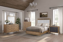 Load image into Gallery viewer, Elegant Design Upholstered And Strap Panel Bed