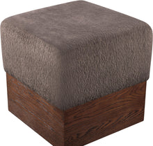 Load image into Gallery viewer, Havre - Ottoman / Stool With Brown Base