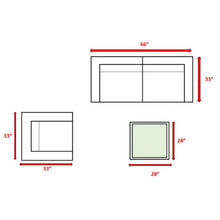 Load image into Gallery viewer, Modern Style Hdpe Wicker Seating Group With Cushions For 3 People In Brown Finish