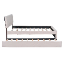 Load image into Gallery viewer, Upholstered Platform Bed With Trundle