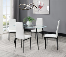 Load image into Gallery viewer, D342 - 5 Piece Dining Room Set (Table, 4 Chairs) - White