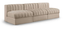 Load image into Gallery viewer, Rummi - Velvet Performance Fabric Upholstered 3 Piece Modular Armless Sofa
