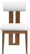 Load image into Gallery viewer, Dario - Boucle Dining Chair With Brown Frame (Set of 2) - Cream