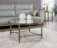 Load image into Gallery viewer, Aditya - Mirrored Antique Brass Coffee Table - Antique Brass
