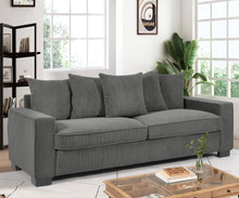 Load image into Gallery viewer, Luxe Sofa With 5 Matching Toss Pillows, Sleek Design, Spacious And Comfortable 3 Seater Couch