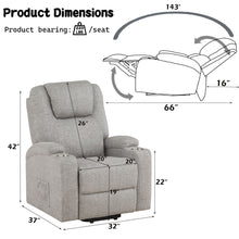 Load image into Gallery viewer, Recliner With Power Lift & Massage