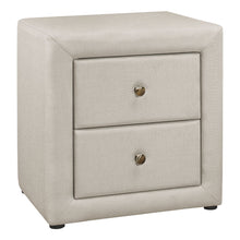 Load image into Gallery viewer, Nightstand, Storage Drawer Versatile Use, Upholstered, Transitional