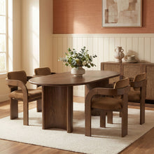 Load image into Gallery viewer, Cedra - Velvet Performance Fabric Upholstered Dining Chair (Set of 2) - Brown Frame