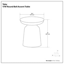 Load image into Gallery viewer, Toby - Metal Accent Table - Gold / Black Ombre