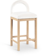 Load image into Gallery viewer, Conrad - Velvet Counter Stool With Natural Legs