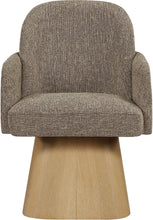 Load image into Gallery viewer, Marlowe - Linen Textured Fabric Upholstered Swivel Dining Arm Chair - Stained Natural