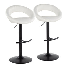 Load image into Gallery viewer, Posh - Contemporary Adjustable Barstool With Swivel & Rounded T Footrest (Set of 2)