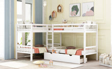 Load image into Gallery viewer, L Shaped Bunk Bed With Drawers
