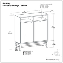 Load image into Gallery viewer, Banting - Entryway Storage Cabinet - Walnut Brown