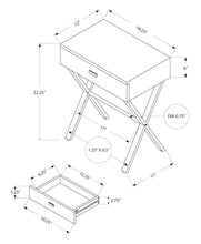 Load image into Gallery viewer, Accent Side X Table, Storage Drawer, Contemporary & Modern