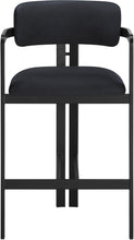Load image into Gallery viewer, Aurum - Vegan Leather Upholstered Counter Stool With Graphite Black Base