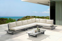 Load image into Gallery viewer, Maldives - 5 Piece Water Resistant Outdoor Patio Modular Sectional With Gray Base