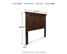 Load image into Gallery viewer, Porter - Queen Panel Headboard - Rustic Brown