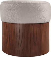 Load image into Gallery viewer, Nimes - Ottoman / Stool With Brown Base