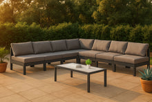 Load image into Gallery viewer, Nizuc - Outdoor Patio 7 Piece Modular Sectional With Gray Frame