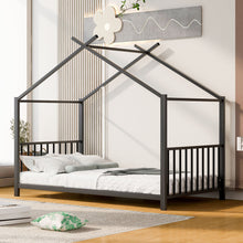 Load image into Gallery viewer, Metal House Platform Bed With Modern Design And Durable Frame