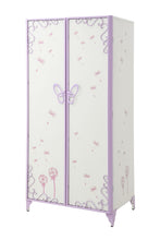 Load image into Gallery viewer, Priya II - Synthetic Leather Purple Wardrobe - Purple / White