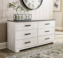Load image into Gallery viewer, Shawburn - Six Drawer Dresser - Pewter-tone pulls - White / Black / Gray