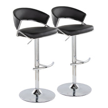 Load image into Gallery viewer, Jie - Contemporary Adjustable Barstool With Swivel & Rounded T Footrest (Set of 2)