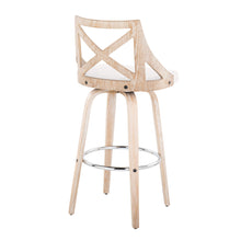 Load image into Gallery viewer, Charlotte - Farmhouse Fixed Height Bar Stool With Swivel And Round Footrest (Set of 2)
