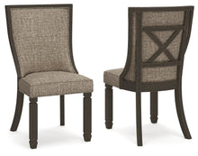 Load image into Gallery viewer, Tyler Creek - Dining UPH Side Chair (Set of 2) - Framed Back - Black / Grayish Brown