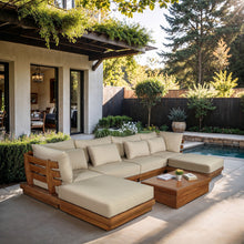 Load image into Gallery viewer, Mirella - 6 Piece Water Resistant Fabric Upholstered Outdoor Patio Modular Sectional