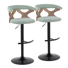 Load image into Gallery viewer, Gardenia - Contemporary Adjustable Barstool With Swivel With Rounded T Footrest (Set of 2)