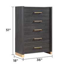 Load image into Gallery viewer, Clifton - 5 Drawer Chest - Espresso