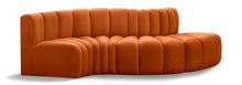 Load image into Gallery viewer, Arc - Velvet 4 Piece L-Shaped Modular Sofa
