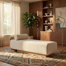 Load image into Gallery viewer, Zephyr - Linen Textured Fabric Upholstered Chaise - Painted Natural Base