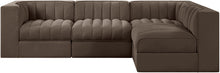 Load image into Gallery viewer, Rummi - Velvet Performance Fabric Upholstered 4 Piece Modular Sectional
