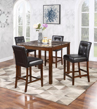 Load image into Gallery viewer, D203 - 5 Piece Dining Room Set (Counter Table, 4 Chairs) - Brown