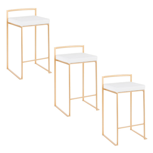 Fuji - Contemporary / Glam Design Counter Stool (Set of 2) - Ego Home Furniture