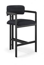 Load image into Gallery viewer, Aurum - Vegan Leather Upholstered Counter Stool With Graphite Black Base