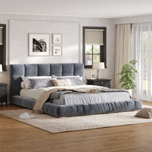 Load image into Gallery viewer, Upholstered Platform Bed Frame With Tufted Headboard