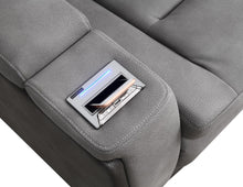 Load image into Gallery viewer, U77 - Power Reclining With Power Headrest, Storage Arms / USB And Wireless Charger Chair - Slate
