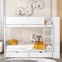 Load image into Gallery viewer, Bunk Bed With 2 Drawers And Multi Layer Cabinet