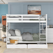 Load image into Gallery viewer, Bunk Bed With Ladders And 2 Storage Drawers