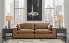 Load image into Gallery viewer, Emilia - 3 Pc. - 2-Piece Sectional Loveseat, Ottoman - Caramel