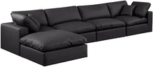 Load image into Gallery viewer, Comfy - 5 Piece Faux Leather Modular Sectional With Chaise