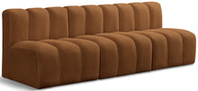 Load image into Gallery viewer, Arc - Velvet 3 Piece Modular Straight Sofa