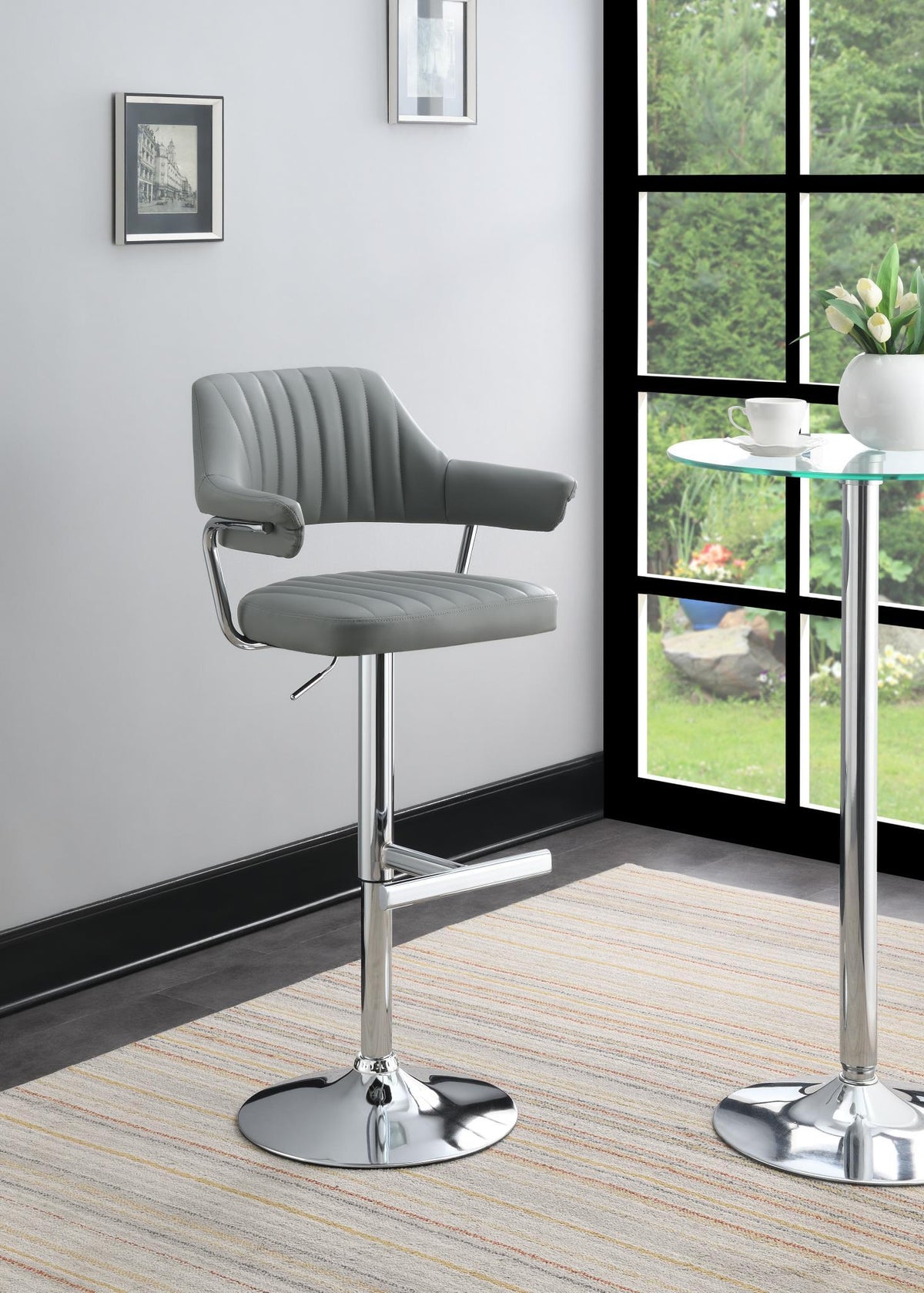 ST125 - Faux Leather Bar Stool (Set of 2)