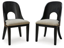 Load image into Gallery viewer, Rowanbeck - Dining Upholstered Side Chair (Set of 2) - Gray / Black