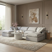Load image into Gallery viewer, Indulge - Linen 6 Piece Modular Double Chaise Sectional